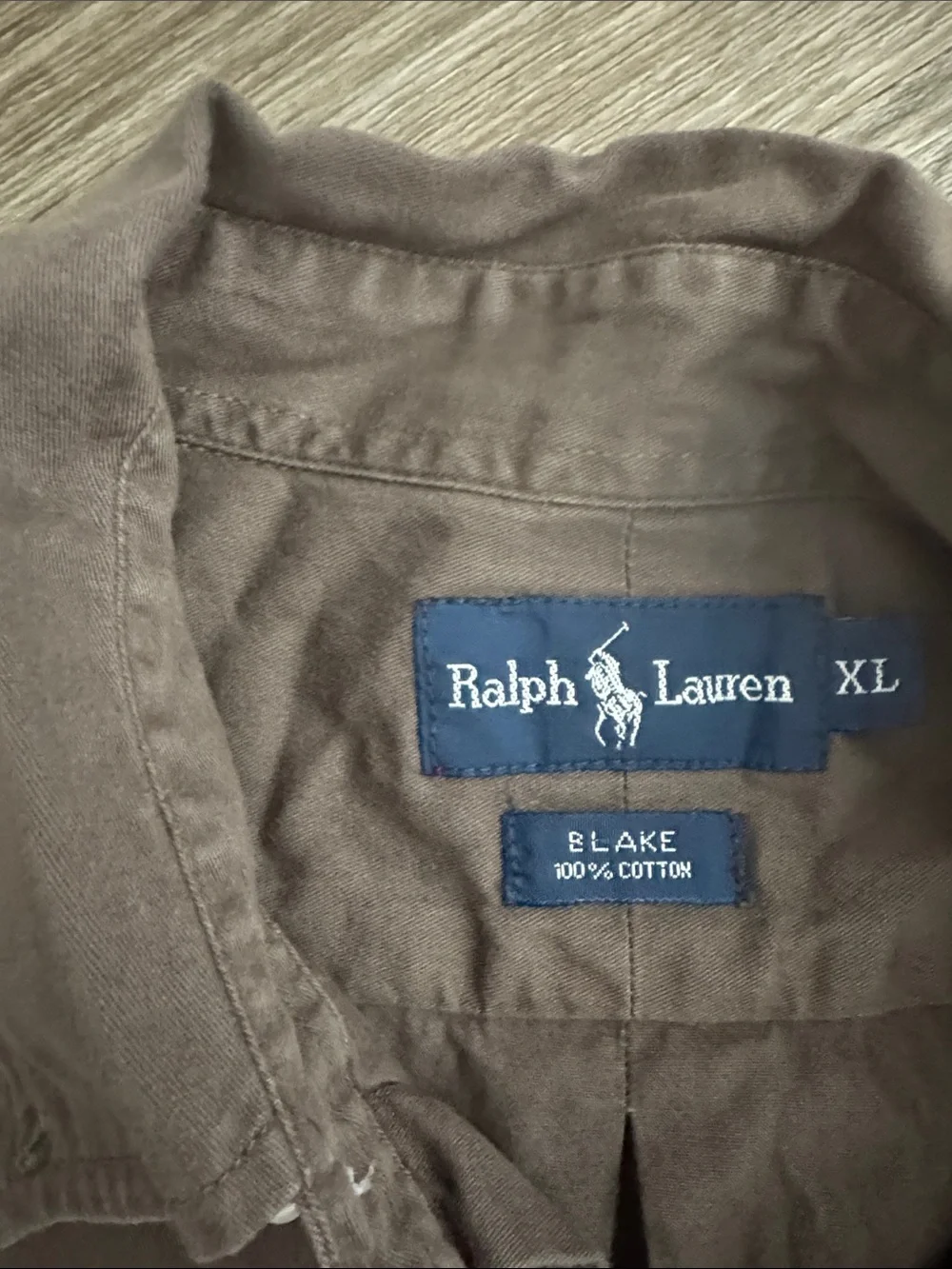 Polo by Ralph Lauren Blake Brown Short-Sleeve Button-Down Shirt with Red Pony XL